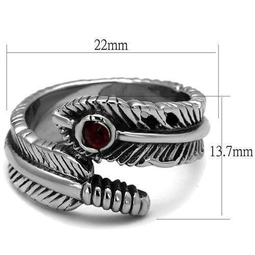 Mens Fashion Rings TK1967 Stainless Steel Ring with Crystal in Siam