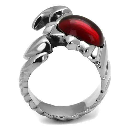 Silver Jewelry Rings Mens Fashion Rings TK1969 Stainless Steel Ring with Synthetic in Siam Alamode Fashion Jewelry Outlet