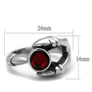 Mens Fashion Rings TK1970 Stainless Steel Ring with Crystal in Siam