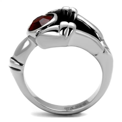 Mens Fashion Rings TK1970 Stainless Steel Ring with Crystal in Siam