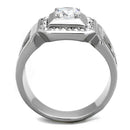 Mens Fashion Rings TK2046 Stainless Steel Ring with AAA Grade CZ