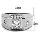 Mens Fashion Rings TK2052 Stainless Steel Ring with AAA Grade CZ