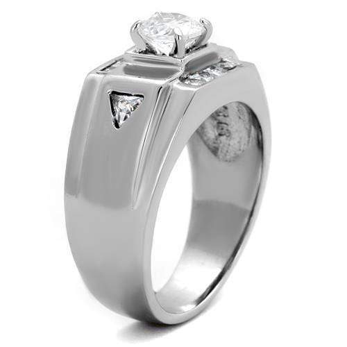 Mens Fashion Rings TK2052 Stainless Steel Ring with AAA Grade CZ