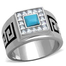 Mens Fashion Rings TK2053 Stainless Steel Ring with Synthetic