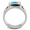 Mens Fashion Rings TK2053 Stainless Steel Ring with Synthetic