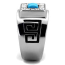 Mens Fashion Rings TK2053 Stainless Steel Ring with Synthetic