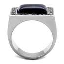 Mens Fashion Rings TK2065 Stainless Steel Ring with Synthetic