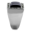 Mens Fashion Rings TK2065 Stainless Steel Ring with Synthetic