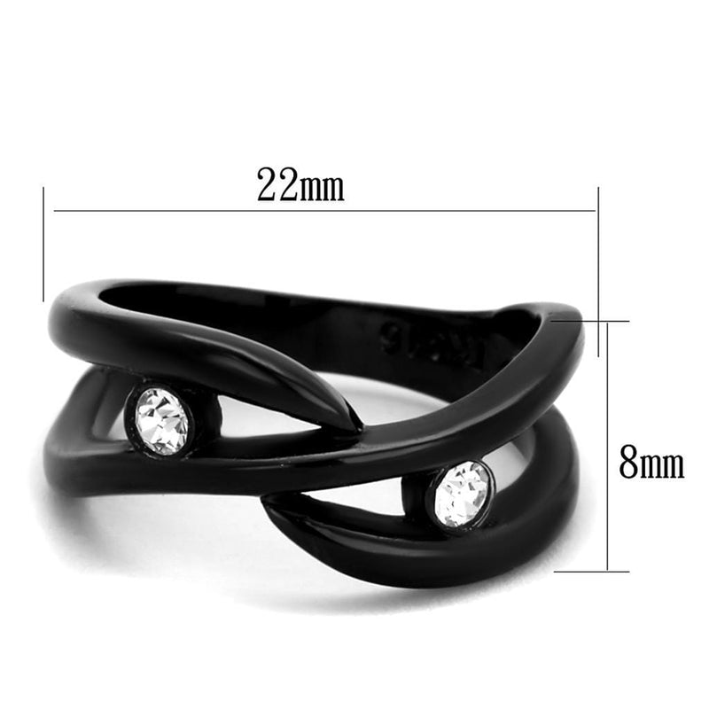 Mens Fashion Rings TK2137 - Stainless Steel Ring with Top Grade Crystal