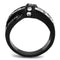 Silver Jewelry Rings Mens Fashion Rings TK2139 Black - Stainless Steel Ring with AAA Grade CZ Alamode Fashion Jewelry Outlet