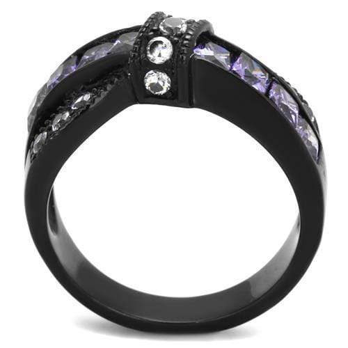 Mens Fashion Rings TK2140 Black - Stainless Steel Ring with AAA Grade CZ