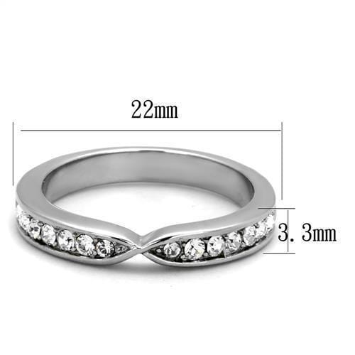 Mens Fashion Rings TK2163 Stainless Steel Ring with Top Grade Crystal