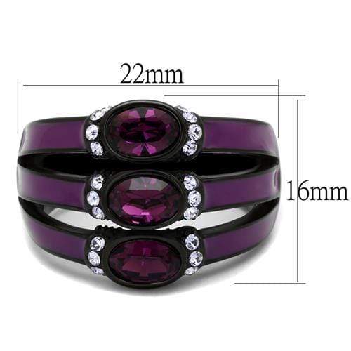 Mens Fashion Rings TK2213 - Stainless Steel Ring with Top Grade Crystal