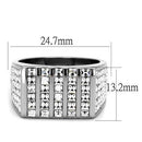 Mens Fashion Rings TK2219 Stainless Steel Ring with Top Grade Crystal