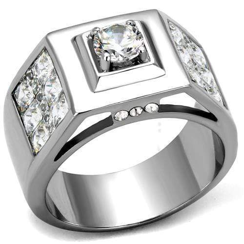 Mens Fashion Rings TK2220 Stainless Steel Ring with AAA Grade CZ