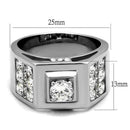 Mens Fashion Rings TK2220 Stainless Steel Ring with AAA Grade CZ