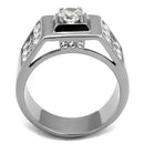 Mens Fashion Rings TK2220 Stainless Steel Ring with AAA Grade CZ