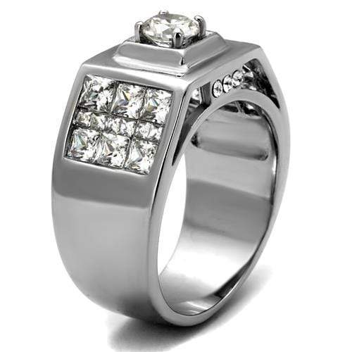 Mens Fashion Rings TK2220 Stainless Steel Ring with AAA Grade CZ