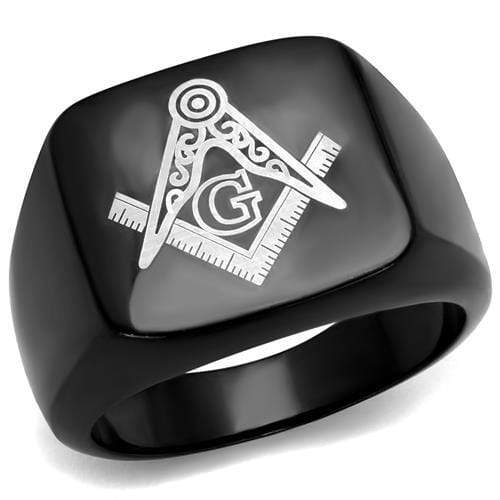 Mens Fashion Rings TK2227 Black - Stainless Steel Ring