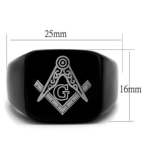 Mens Fashion Rings TK2227 Black - Stainless Steel Ring