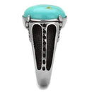 Mens Fashion Rings TK2228 Stainless Steel Ring with Synthetic in Turquoise