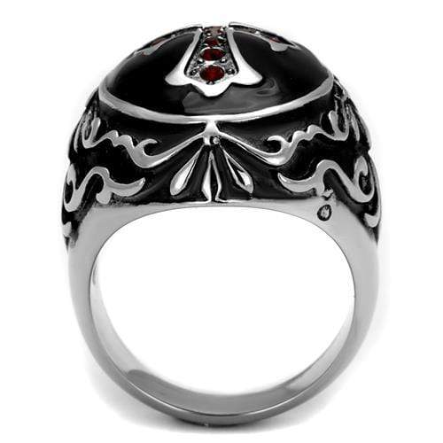 Mens Fashion Rings TK2229 Stainless Steel Ring with Crystal in Siam