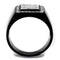 Mens Fashion Rings TK2230 Two-Tone Black Stainless Steel Ring with CZ