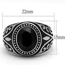 Silver Jewelry Rings Mens Fashion Rings TK2231 Stainless Steel Ring with Top Grade Crystal Alamode Fashion Jewelry Outlet