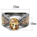 Mens Fashion Rings TK2249 Stainless Steel Ring with AAA Grade CZ