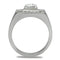 Silver Jewelry Rings Mens Rings TK316 Stainless Steel Ring with AAA Grade CZ Alamode Fashion Jewelry Outlet