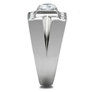 Silver Jewelry Rings Mens Rings TK316 Stainless Steel Ring with AAA Grade CZ Alamode Fashion Jewelry Outlet