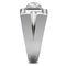 Silver Jewelry Rings Mens Rings TK316 Stainless Steel Ring with AAA Grade CZ Alamode Fashion Jewelry Outlet