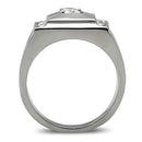 Mens Rings TK317 Stainless Steel Ring with AAA Grade CZ