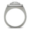 Mens Rings TK317 Stainless Steel Ring with AAA Grade CZ