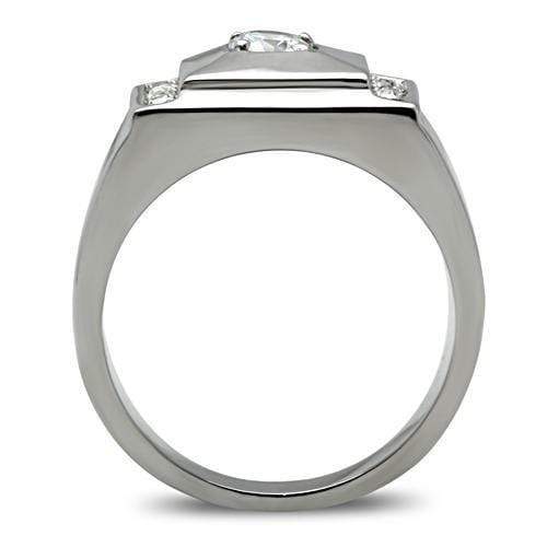 Mens Rings TK317 Stainless Steel Ring with AAA Grade CZ