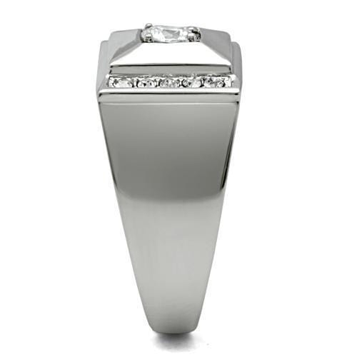 Mens Rings TK317 Stainless Steel Ring with AAA Grade CZ