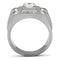 Mens Rings TK318 Stainless Steel Ring with AAA Grade CZ