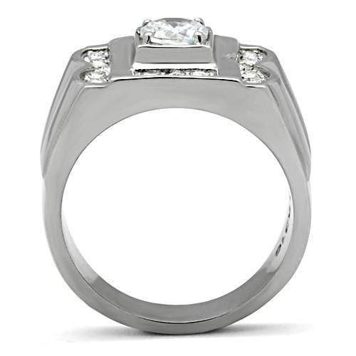 Mens Rings TK318 Stainless Steel Ring with AAA Grade CZ