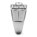 Mens Rings TK318 Stainless Steel Ring with AAA Grade CZ