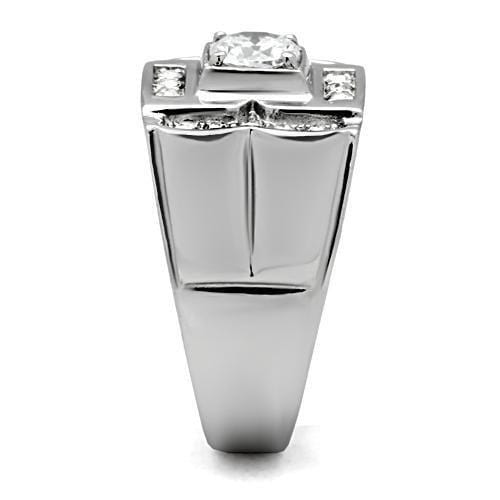 Mens Rings TK318 Stainless Steel Ring with AAA Grade CZ