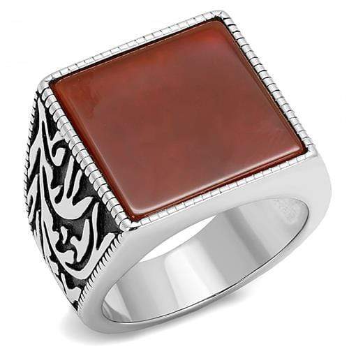 Mens Rings TK3189 Stainless Steel Ring with Semi-Precious in Siam