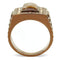 Mens Rings TK3190 Coffee light Stainless Steel Ring with Semi-Precious