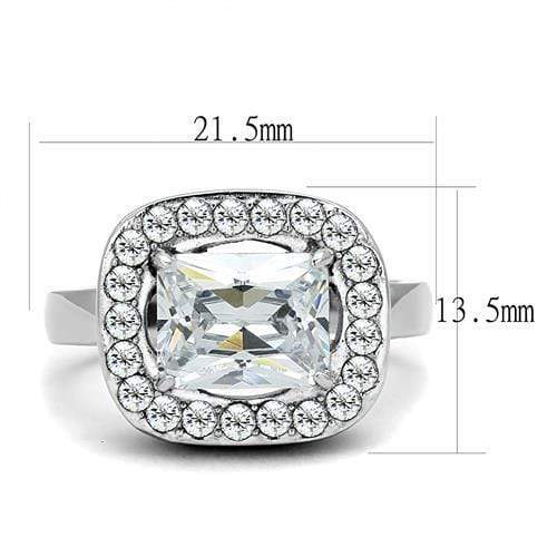 Mens Rings TK3209 Stainless Steel Ring with AAA Grade CZ