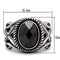 Mens Rings TK322 Stainless Steel Ring with AAA Grade CZ in Black Diamond