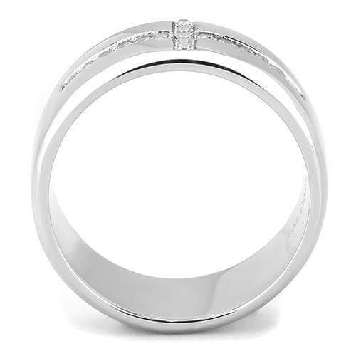 Mens Rings TK3225 Stainless Steel Ring with AAA Grade CZ