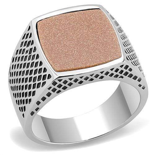 Mens Rings TK3228 Stainless Steel Ring with Semi-Precious in Siam