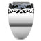 Silver Jewelry Rings Mens Rings TK3230 Stainless Steel Ring with Semi-Precious in Jet Alamode Fashion Jewelry Outlet