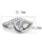 Mens Rings TK3243 Stainless Steel Ring with AAA Grade CZ