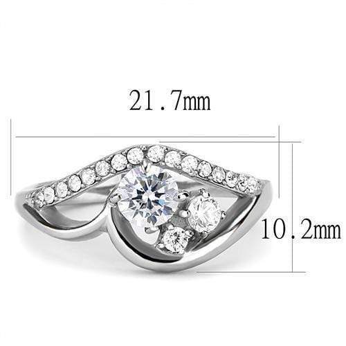 Mens Rings TK3243 Stainless Steel Ring with AAA Grade CZ