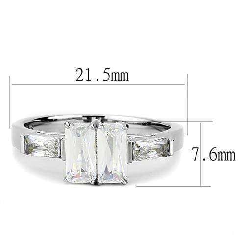 Mens Rings TK3244 Stainless Steel Ring with AAA Grade CZ